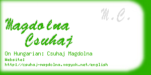 magdolna csuhaj business card